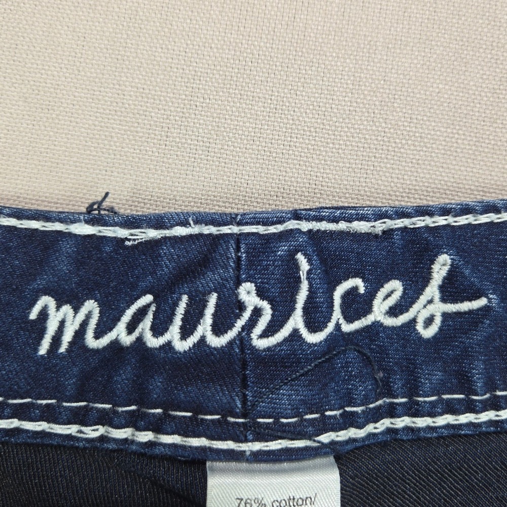 Maurices Jeans Dark Wash Contrast Stitch Sequin Pocket Blue Womens 20 REG - Picture 8 of 13